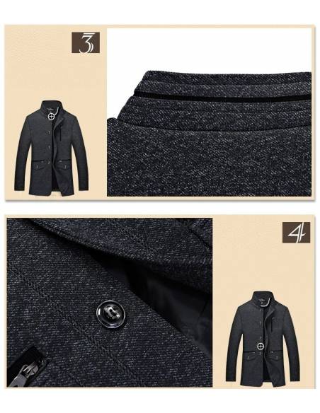 Veste hiver col mao