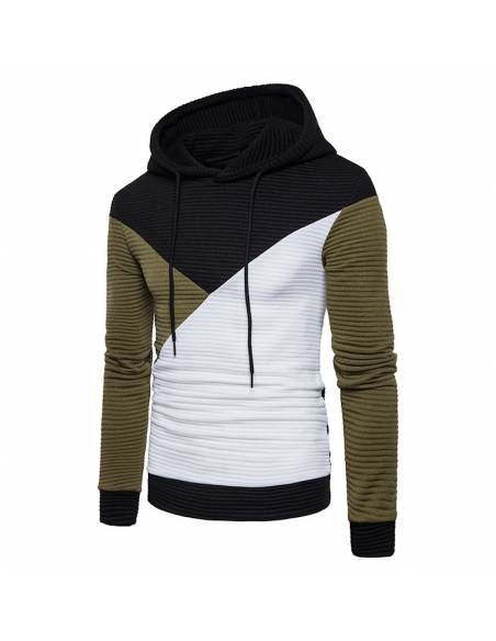 Sweat bicolore capuche