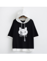 T-shirt à capuche chat