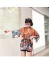 Kimono Moji orange