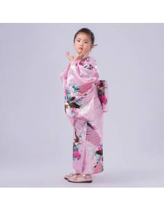 Kimono Japonais Enfant Rose