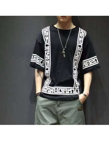 T-shirt Harajuku white & Black