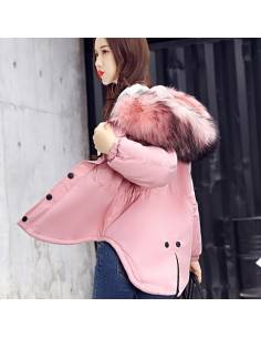 Doudoune courte capuche fourrure