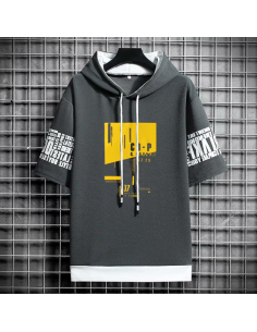 T-shirt à capuche Machi Gris