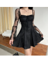 Robe Noir Dentelle Goshikku