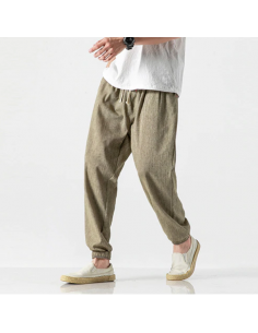 Pantalon Casual Harem Beige