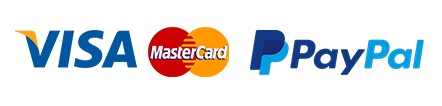 Paiement par Visa, Mastercard, PayPal, Virement bancaire